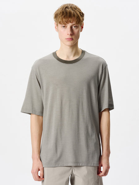 Striped Wool x Lyocell Jersey T-shirt