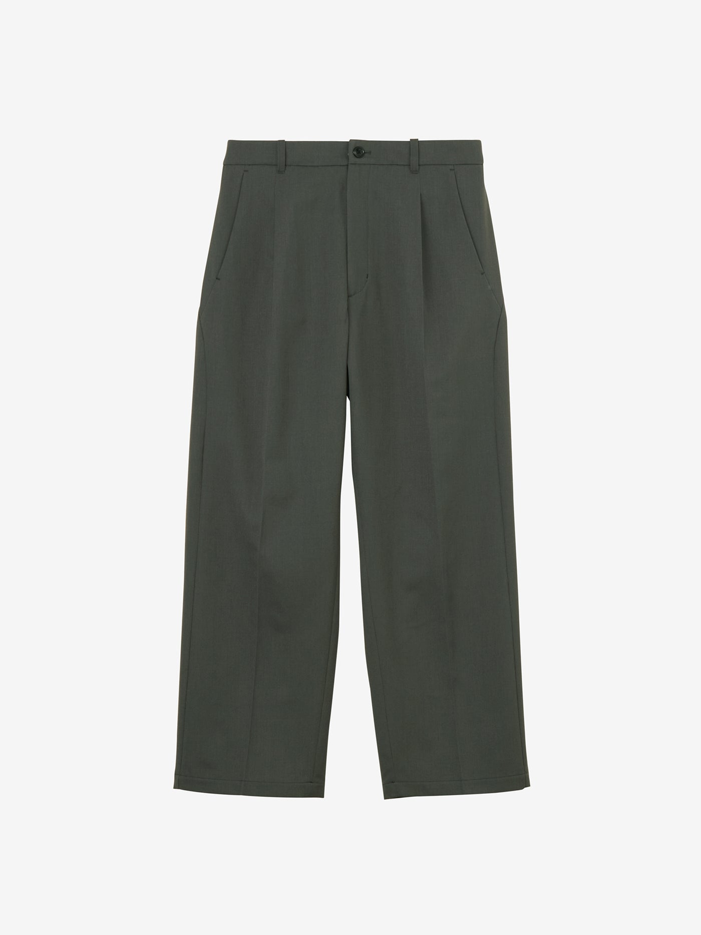 One Tuck Straight Wool Pants