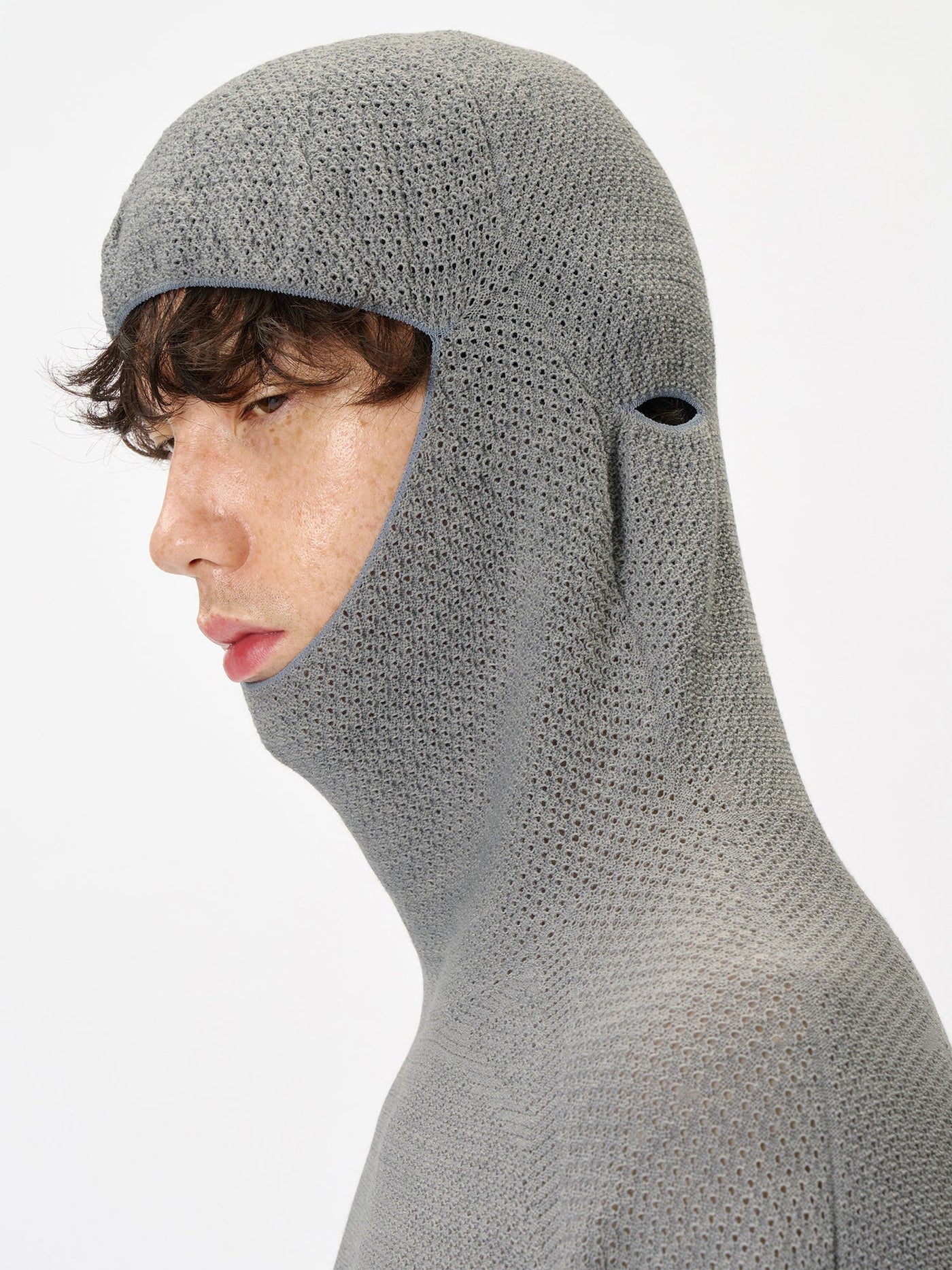Perforated Wholegarment Knit Top