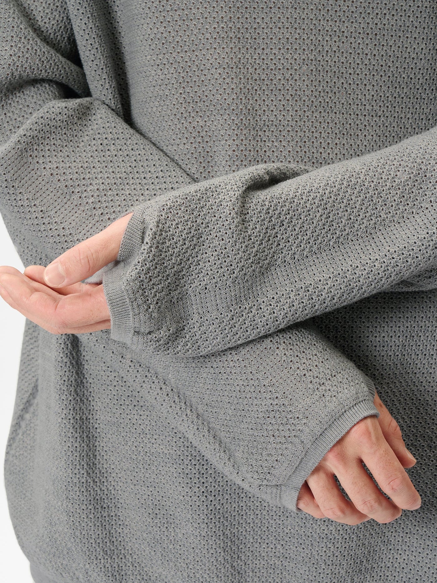 Perforated Wholegarment Knit Top