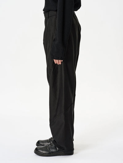 Cotton Silk Blend Helicoid Wide Pants