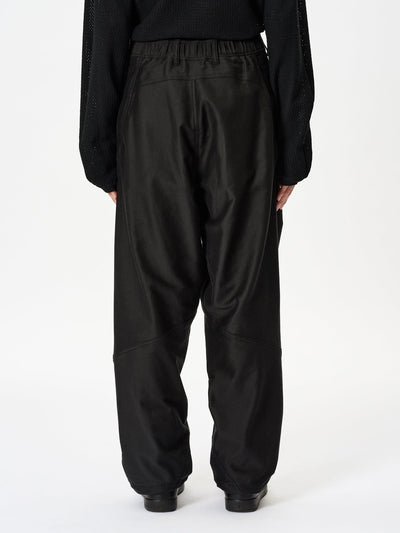 Cotton Silk Blend Helicoid Wide Pants