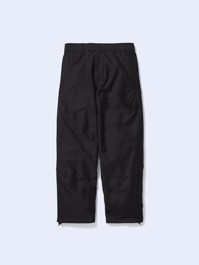 Cotton Silk Blend Helicoid Wide Pants