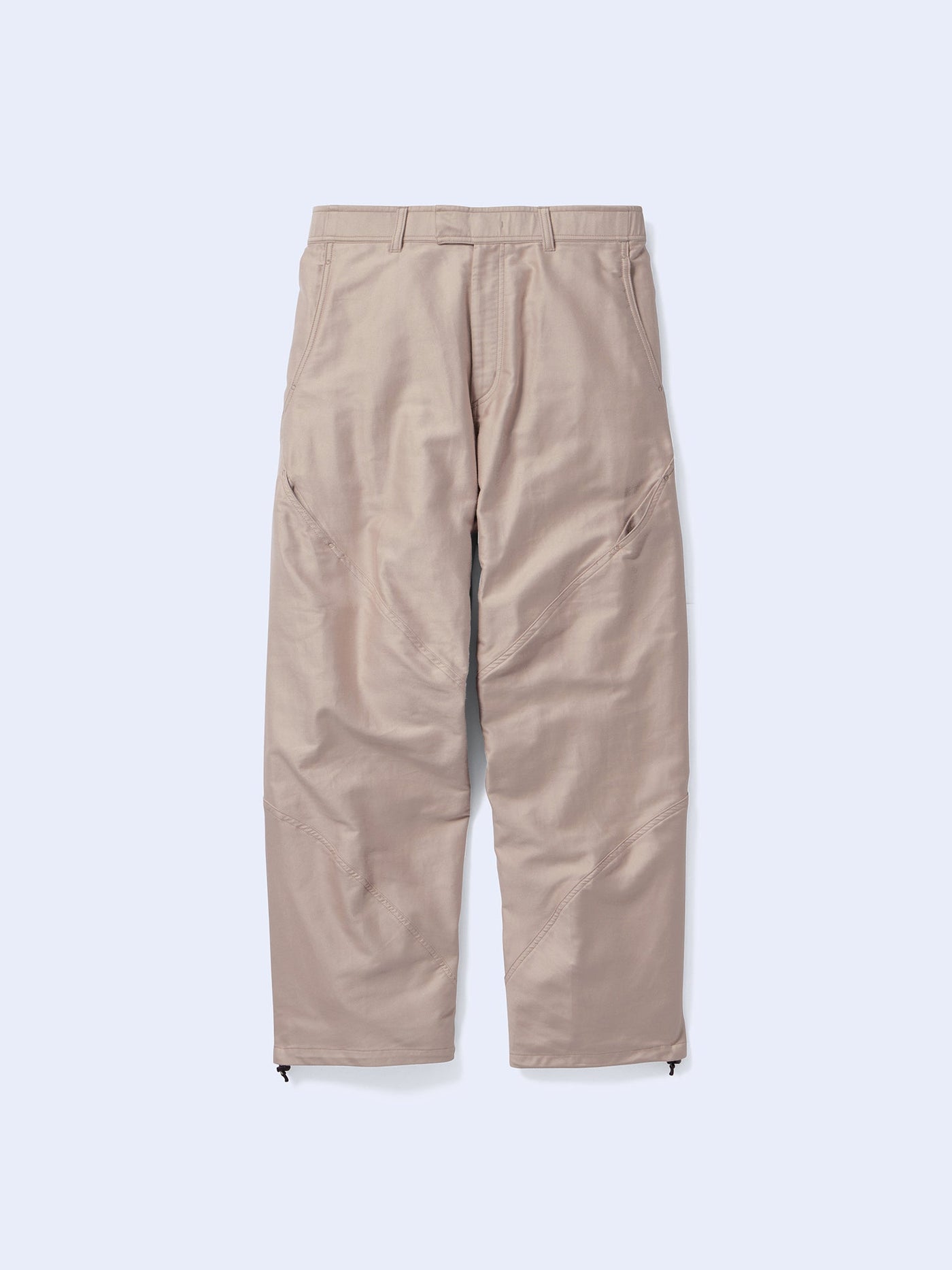Cotton Silk Blend Helicoid Wide Pants