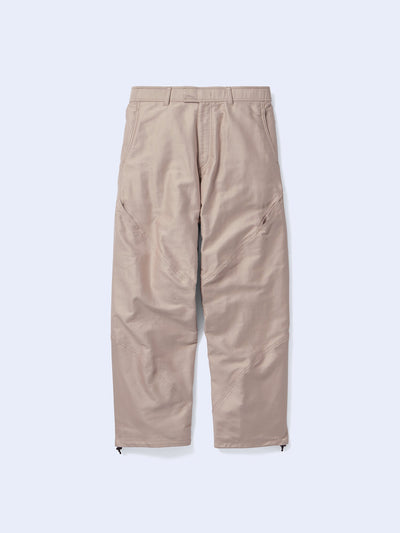 Cotton Silk Blend Helicoid Wide Pants